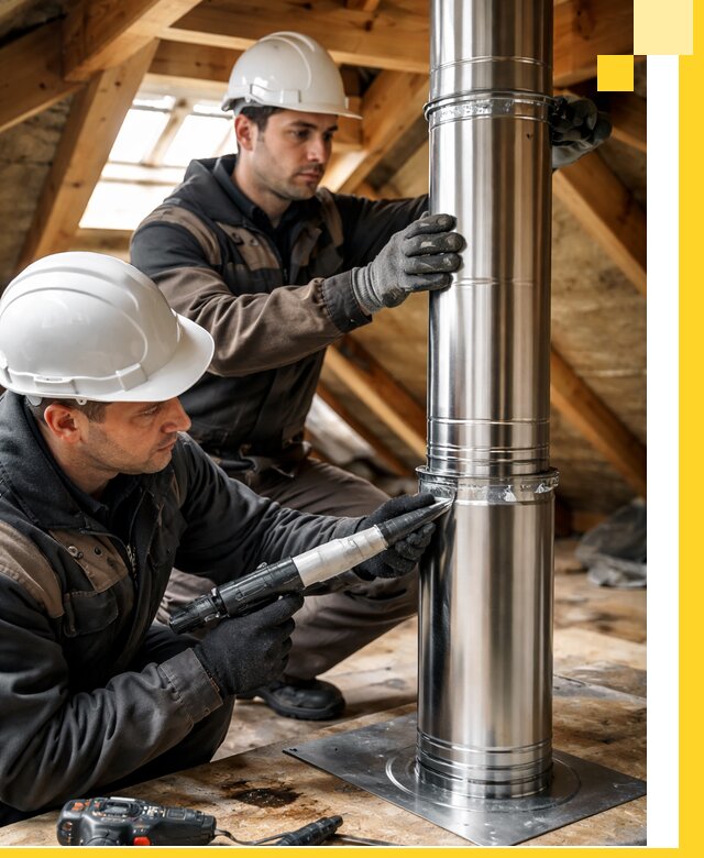 Монтаж дымоходов для каминов в Коркине с гарантией качества