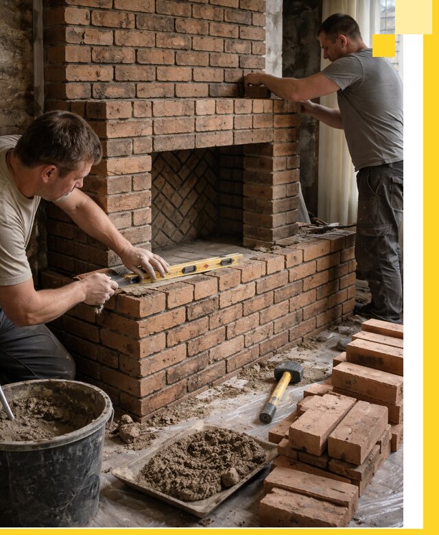 Изготовление и установка кирпичных каминов в Коркине