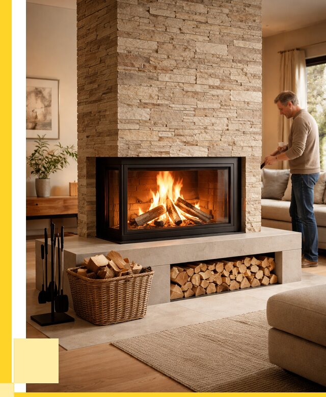 Дровяной камин под ключ в Коркине от 207620 р. | ЭриданКрк