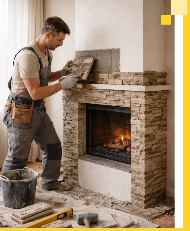 Изготовление и монтаж каминов для дома под ключ в Коркине