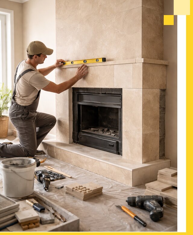 Установка и монтаж каминов в частном доме под ключ в Коркине