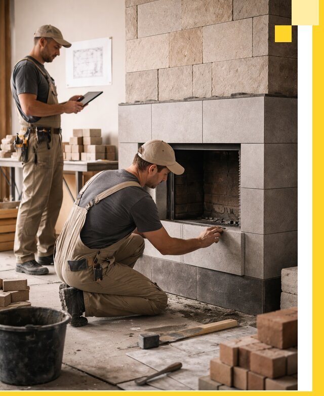 Индивидуальные проекты каминов и каминных систем в Коркине