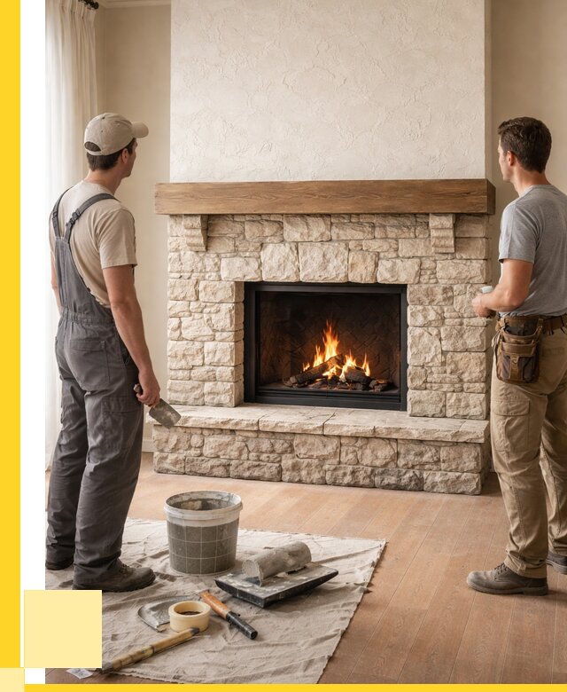 Отделка каминов в Коркине от 6748 р. под ключ | ЭриданКрк