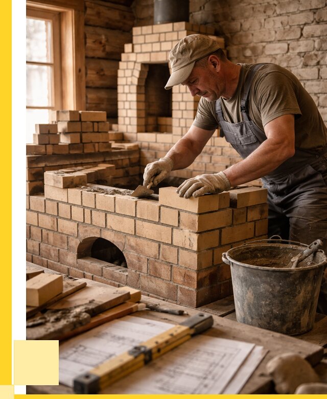 Кладка печей из кирпича в Коркине цены от 31143 р. - ЭриданКрк