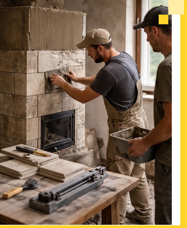 Профессиональная облицовка печей в Коркине: керамика и камень