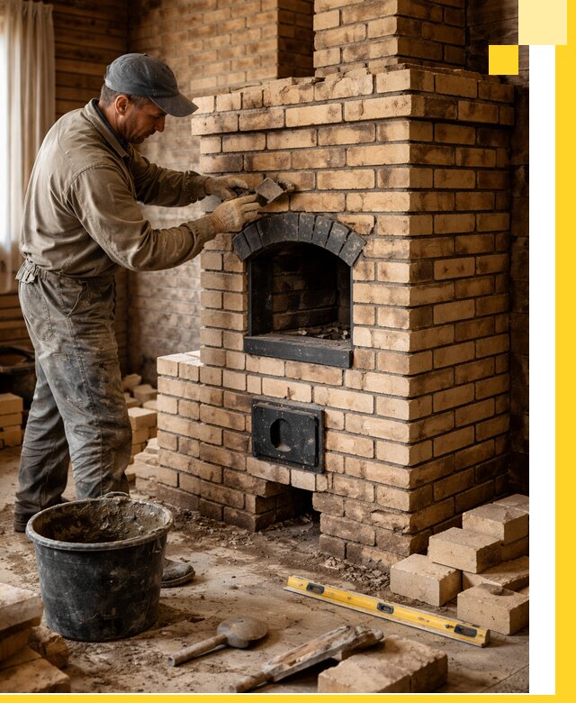 Кирпичные печи под ключ в Коркине: проектирование и кладка