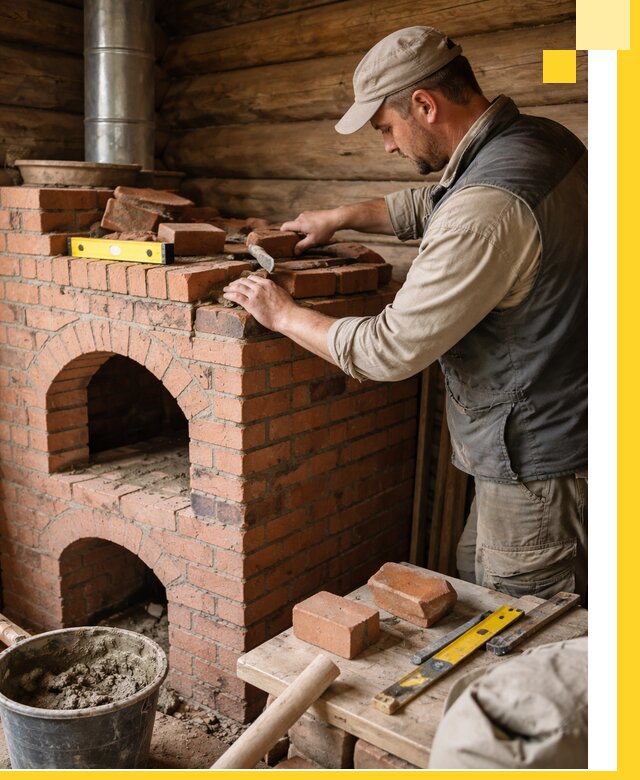 Изготовление и установка русских печей в Коркине под ключ