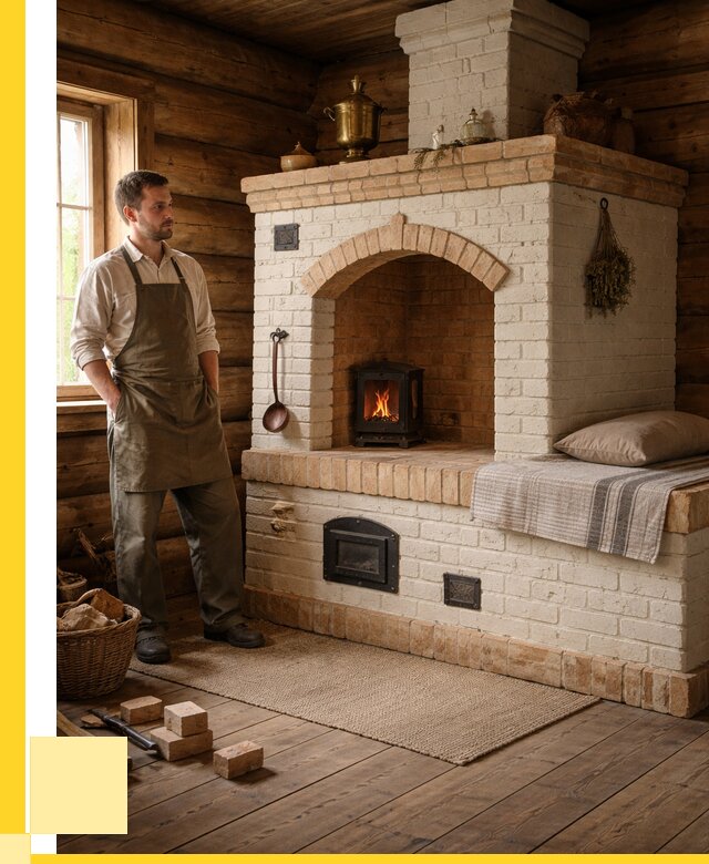 Русские печи с лежанкой под ключ в Коркине от 155715 р. ЭриданКрк