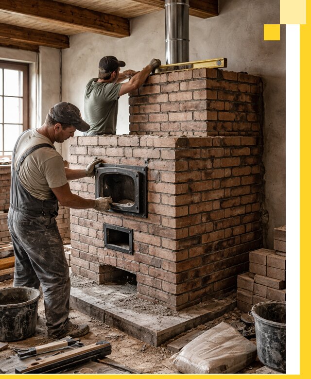 Печи для загородного дома под ключ в Коркине — монтаж и сервис