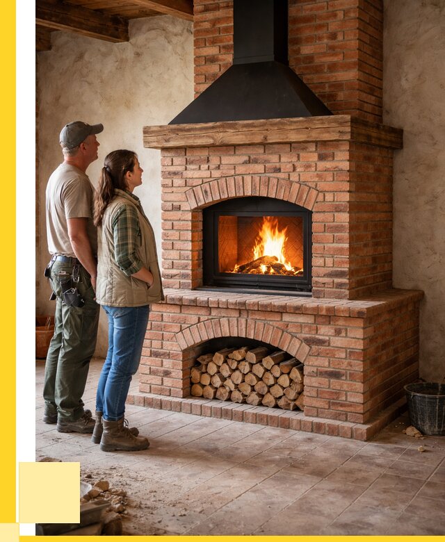 Печи камины из кирпича в Коркине от 124572 р. | ЭриданКрк