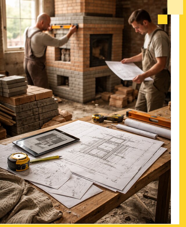 Проекты печей и каминов с индивидуальным дизайном в Коркине