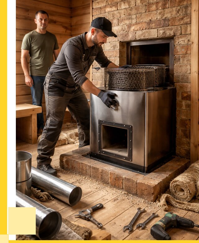 Монтаж банных печей под ключ в Коркине от 18686 р., ЭриданКрк