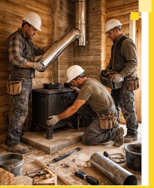 Профессиональный монтаж банных печей и дымоходов в Коркине