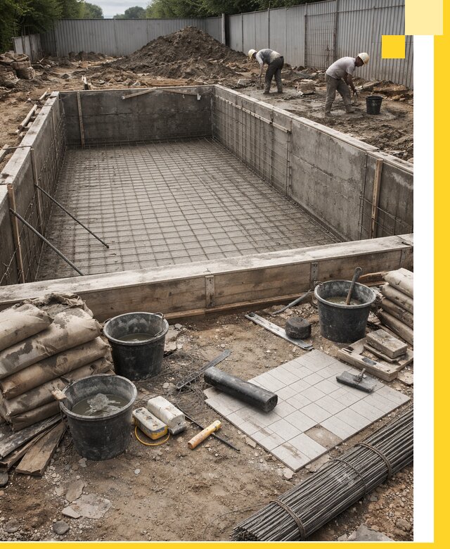 Строительство бассейнов под ключ в Коркине, дизайн и монтаж