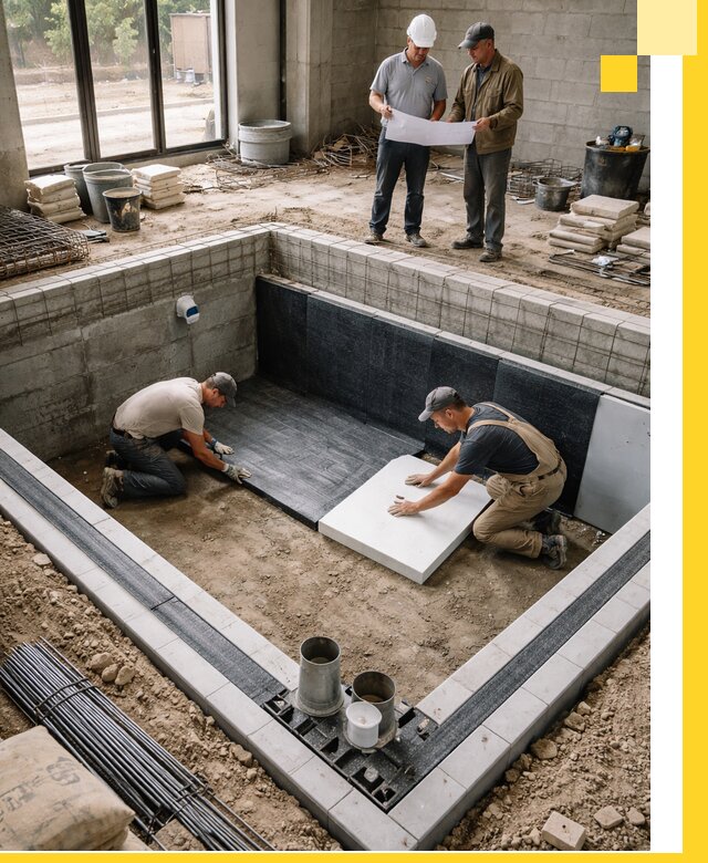 Проекты частных и общественных бассейнов под ключ в Коркине