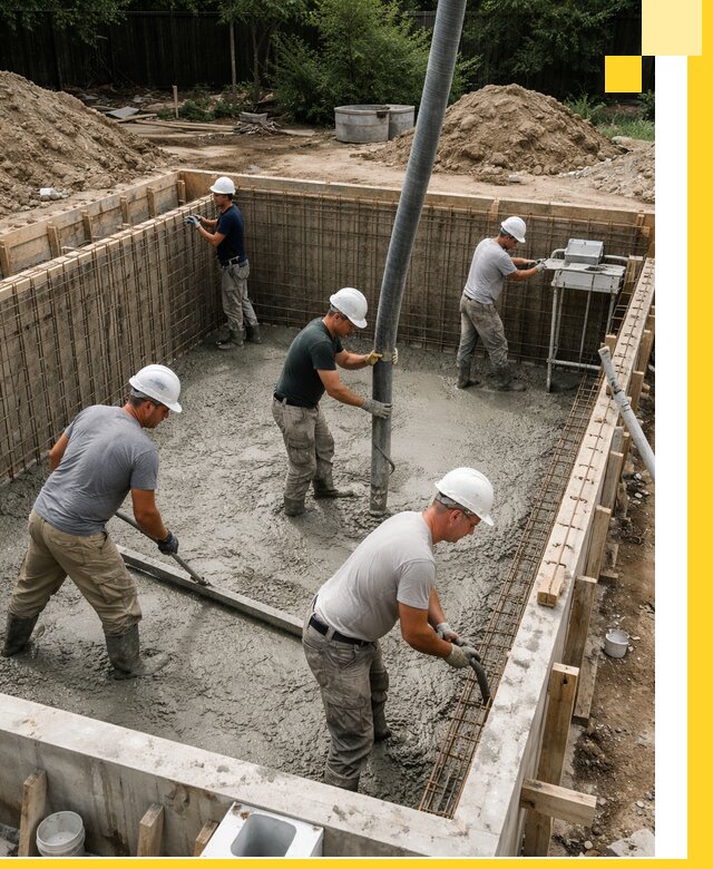 Строительство бетонных бассейнов под ключ в Коркине