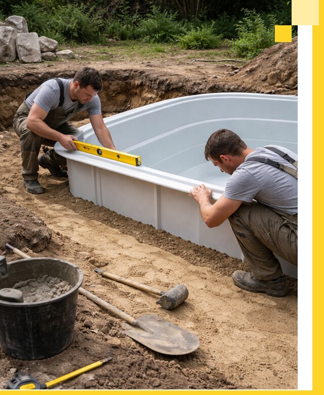 Производство и установка пластиковых бассейнов в Коркине под ключ