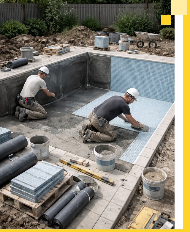 Проектирование и строительство стационарных бассейнов в Коркине