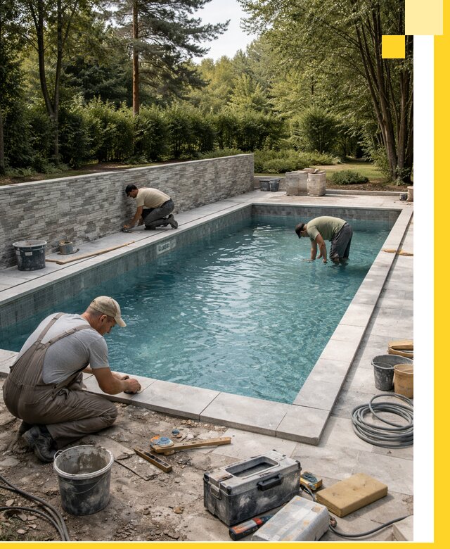 Проектирование и строительство частных бассейнов в Коркине