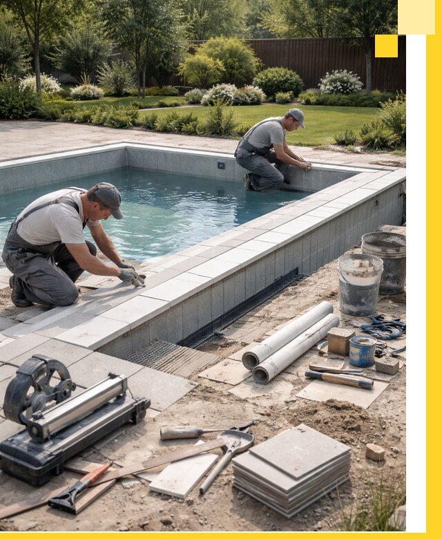 Строительство открытых бассейнов под ключ в Коркине профессионально