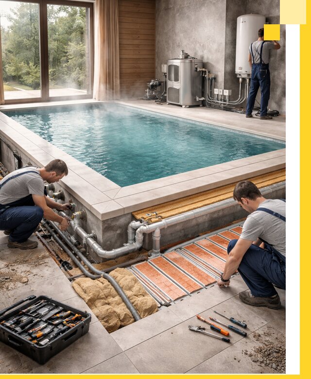 Проектирование и строительство тёплых бассейнов в Коркине