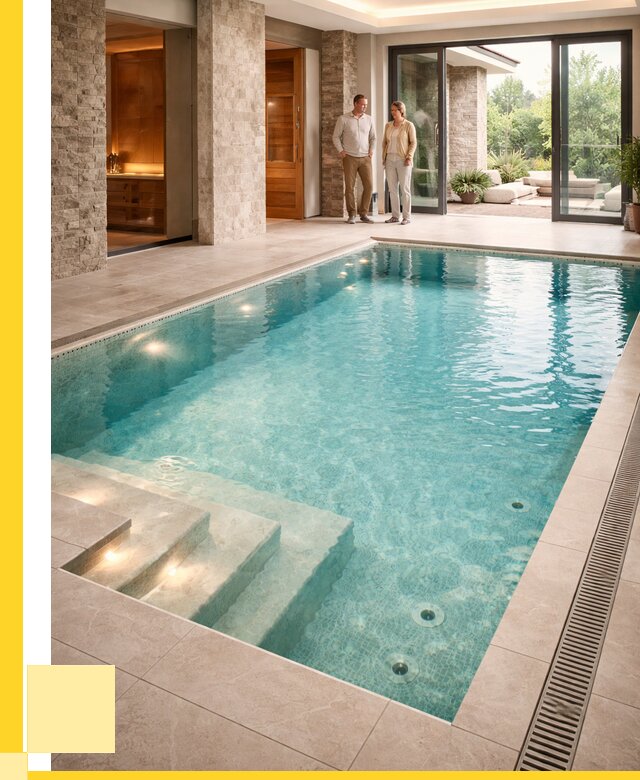 Бассейн во дворе в Коркине: проект, отделка от 1245720 р. | ЭриданКрк