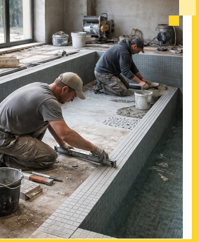 Строительство бассейна в частном доме в Коркине под ключ