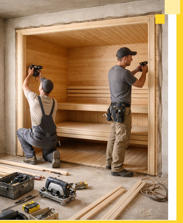 Монтаж саун под ключ в Коркине — проектирование и установка