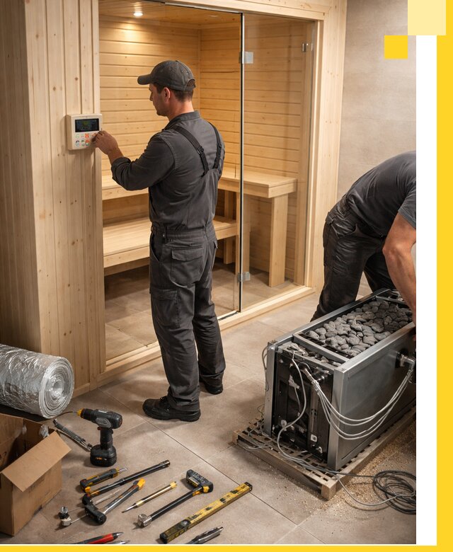 Поставка, установка и монтаж электрических саун в Коркине