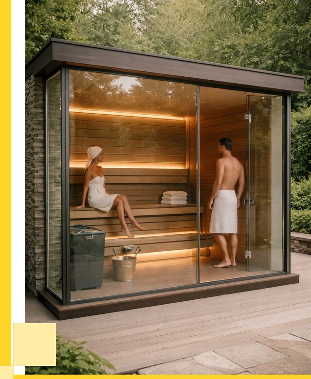 Сауна стеклянная и двери для сауны в Коркине от 259525 р. | ЭриданКрк