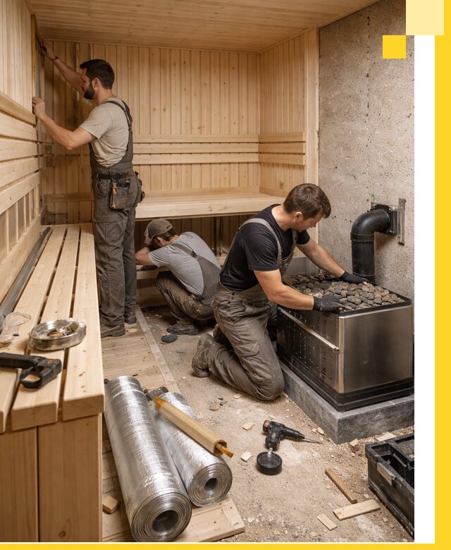 Индивидуальные сауны на заказ в Коркине под ключ, проект и монтаж