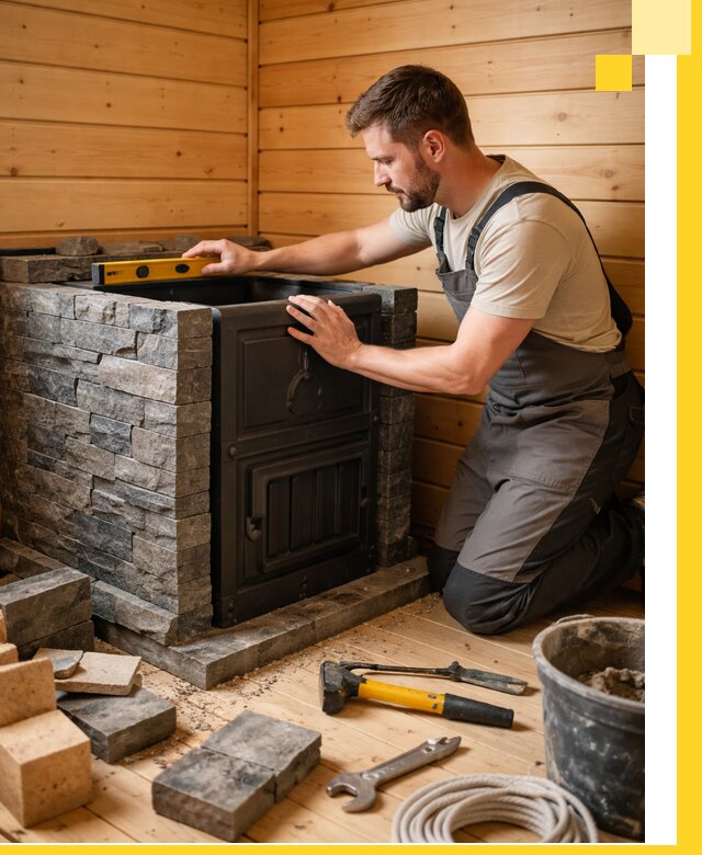 Производство и установка печей для саун под ключ в Коркине