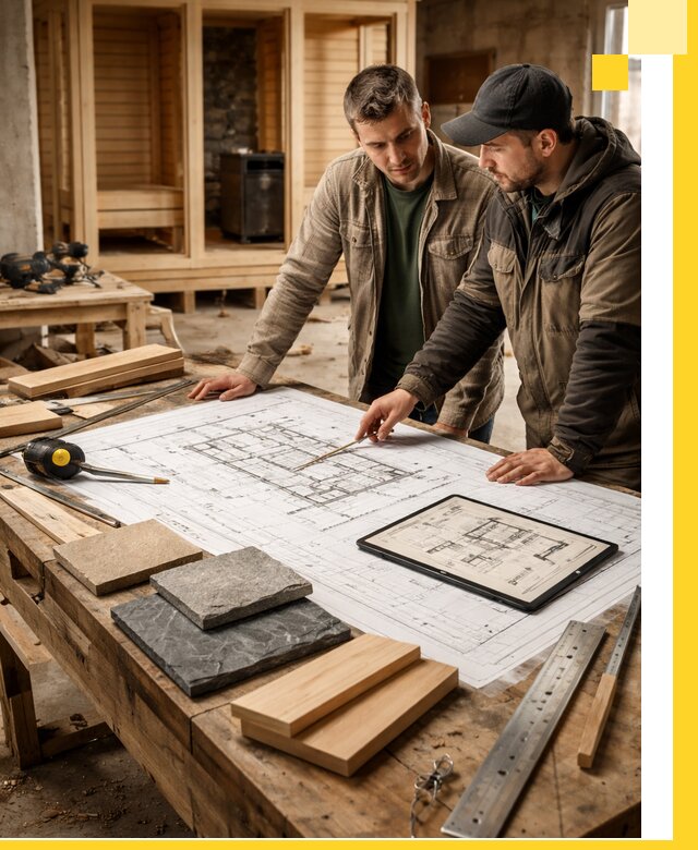 Проекты бань под ключ и планы строительства в Коркине