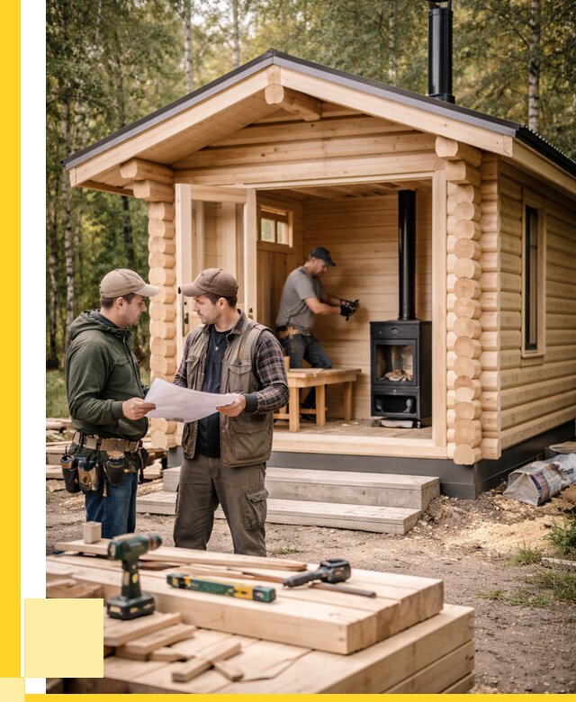 Монтаж бань под ключ в Коркине — от 207620 р. | ЭриданКрк