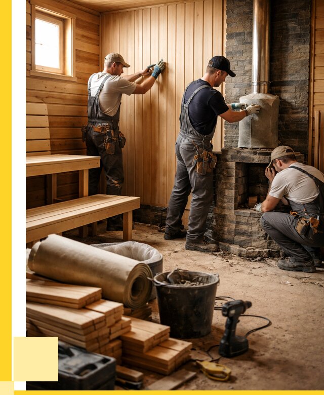 Ремонт бань под ключ в Коркине от 46715 р. | ЭриданКрк