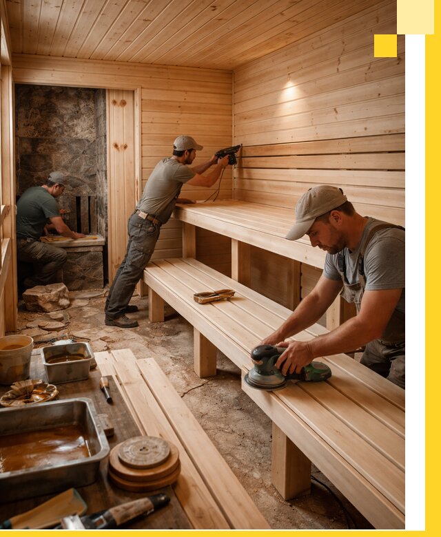 Профессиональная отделка бань в Коркине под ключ, с гарантией