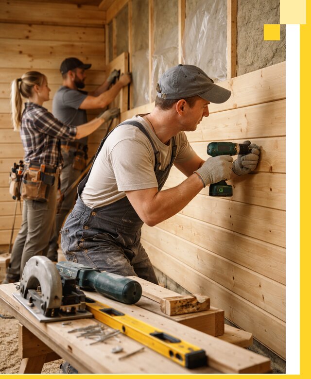 Обшивка бань под ключ в Коркине: отделка стен и потолков