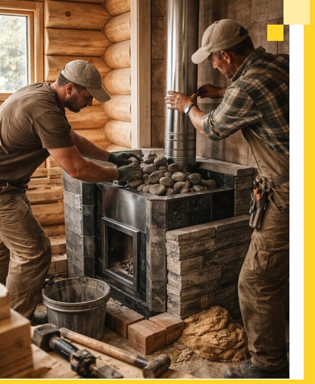 Строительство и отделка русских бань под ключ в Коркине