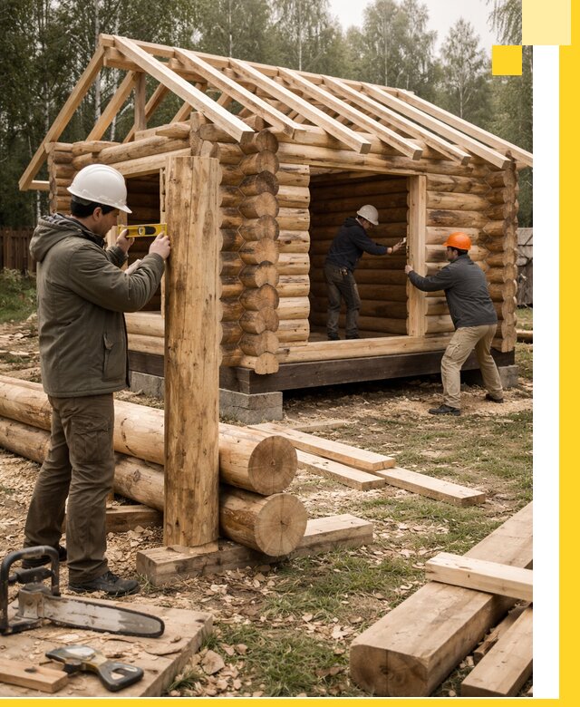 Строительство бань для дачи под ключ в Коркине с доставкой и монтажом