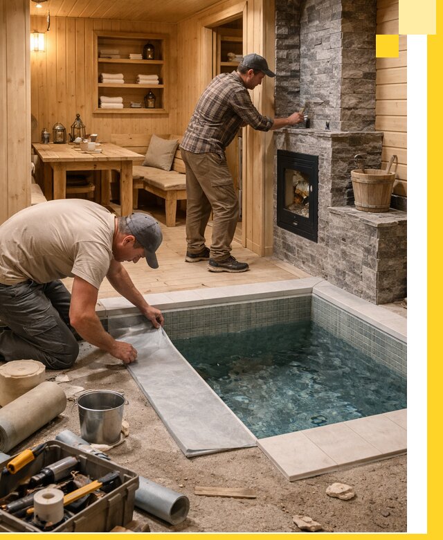 Строительство бань с комнатой отдыха под ключ в Коркине