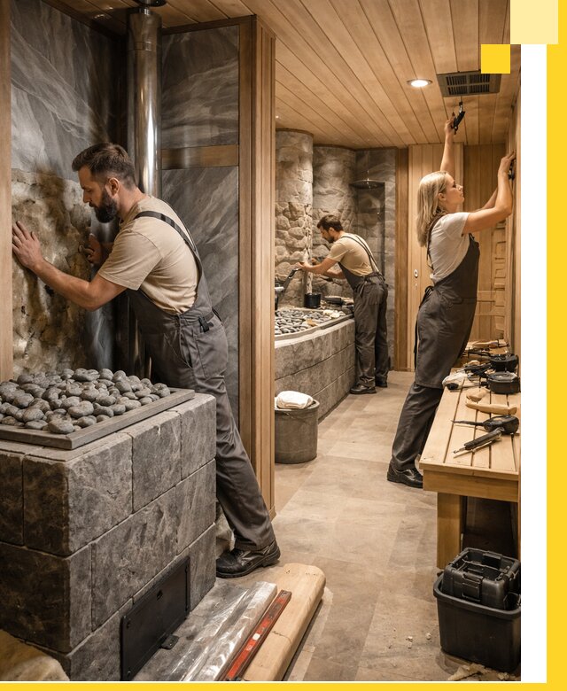 Строительство бань и SPA процедур в Коркине под ключ и отделкой