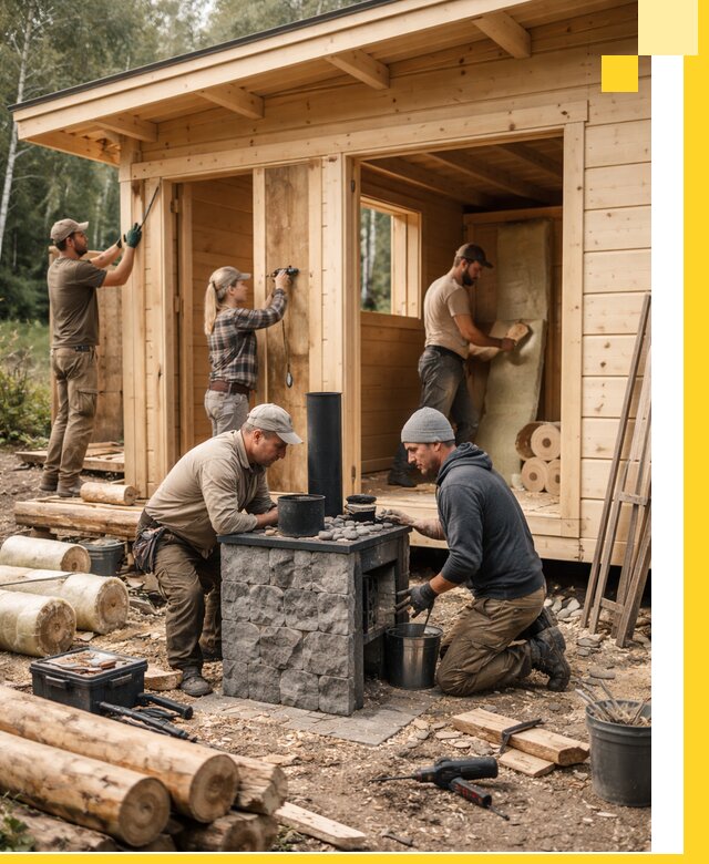 Купить баню под ключ в Коркине строительство монтаж отделка