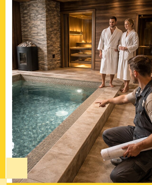 Проект бани с бассейном под ключ в Коркине от 67477 р. | ЭриданКрк