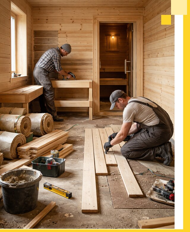 Индивидуальный проект бани с комнатой отдыха под ключ в Коркине