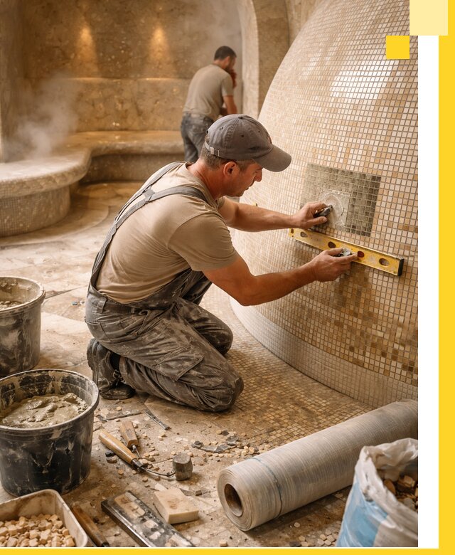 Хамам под ключ в Коркине: проектирование, строительство, отделка