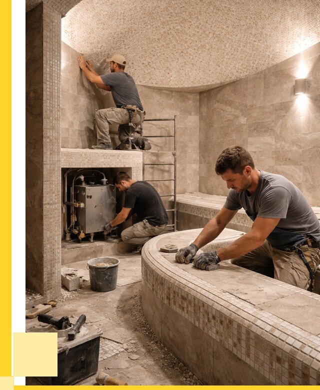 Монтаж хамамов под ключ в Коркине от 259525 р. ЭриданКрк