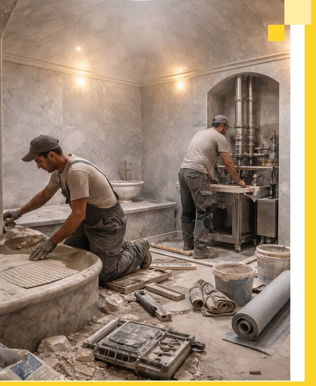 Строительство турецких бань хаммам под ключ в Коркине