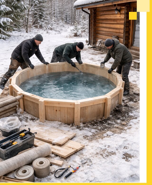 Изготовление и установка ледяных купелей под ключ в Коркине